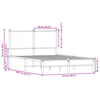 vidaXL Estrutura de cama sem colch&atilde;o 120x200 cm metal carvalho sonoma