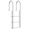 vidaXL Escada de Dock em 3 Etapas Prateado 45 x 11,5 x 134 cm Alum&iacute;nio