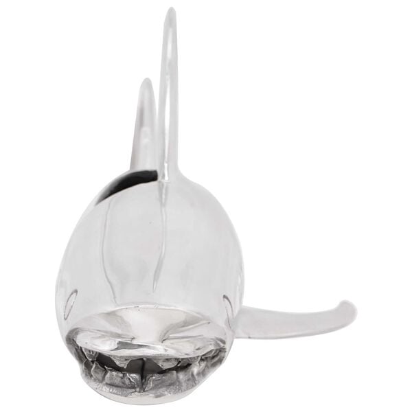 vidaXL Escultura Prateado 68 x 20 x 24 cm Alumínio