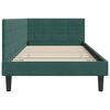 vidaXL Estrutura de Cama de Canto Verde Escuro 90 cm x 200 cm Veludo