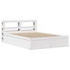 vidaXL Estrutura cama c/ cabeceira 120x190 cm pinho maci&ccedil;o branco