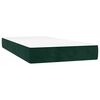 vidaXL Cama box spring c/ colch&atilde;o/LED 90x190 cm veludo verde-escuro