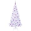vidaXL Árvore de Natal Artificial com 300 LEDs Branco 180 cm PVC e Aço
