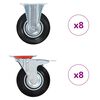 vidaXL 16 pcs rodas 125 mm