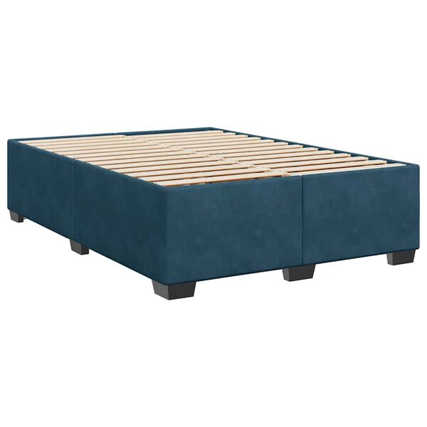 vidaXL Estrutura de cama 140x190 cm veludo azul