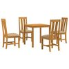 vidaXL Conjunto de sala de jantar 5 unid. Bege