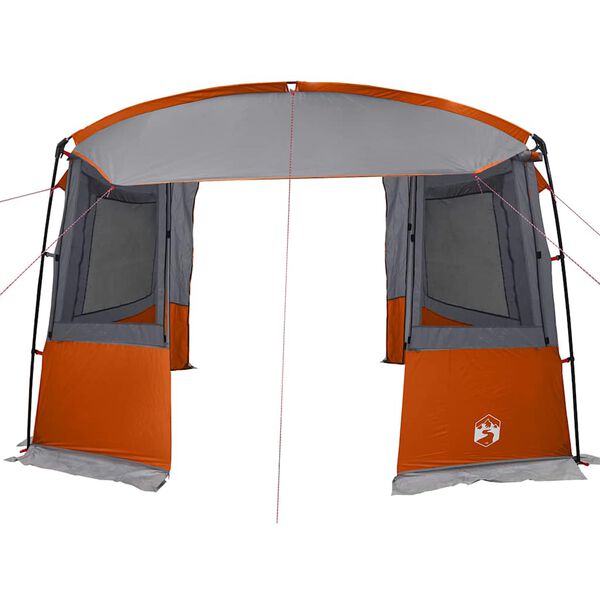 vidaXL Tenda de porta-malas para Caravana Retangular Cinza e Laranja
