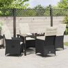 vidaXL Conjunto de Jantar para Jardim 5 pcs Preto Rattan Sint&eacute;tico
