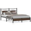 vidaXL Estrutura cama s/ colch&atilde;o derivados madeira carvalho castanho