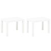 vidaXL Bancos de jardim 2 pcs pl&aacute;stico branco
