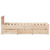 vidaXL Cama sem colch&atilde;o com cabeceira 100x200 cm madeira pinho maci&ccedil;a