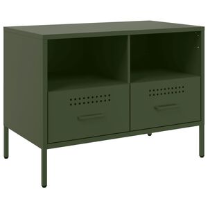 vidaXL M&oacute;vel de TV 68x39x50,5 cm a&ccedil;o verde-azeitona