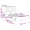 vidaXL Cama com Armazenamento com gaveta Carvalho Sonoma 120 x 190 cm