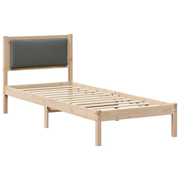 vidaXL Estrutura da Cama com cabeceira Cinza Escuro 80 x 200 cm