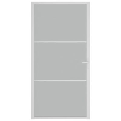 vidaXL Porta de interior 102,5x201,5 cm vidro fosco e alumínio branco