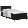 vidaXL Cama Box com almofada com cabeceira Preto 90 x 190 cm tecido