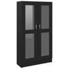 vidaXL Arm&aacute;rio vitrine 82,5x30,5x150 cm derivados de madeira preto