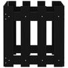 vidaXL Vaso de jardim c/ design cerca 40x40x40 cm pinho maciço preto