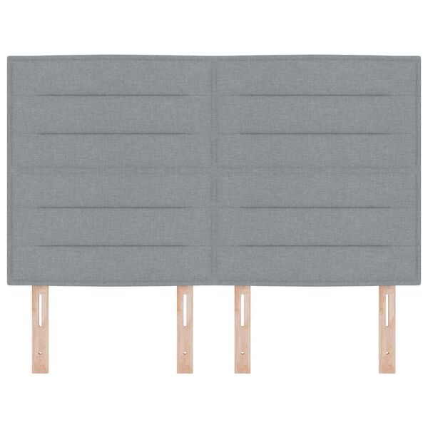 vidaXL Cabeceira com cabeceira Cinzento-claro 160 cm Couro Sint&eacute;tico