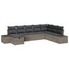 vidaXL Conjunto de Sof&aacute; de Jardim com almofada 8 pcs Cinzeto vime PE