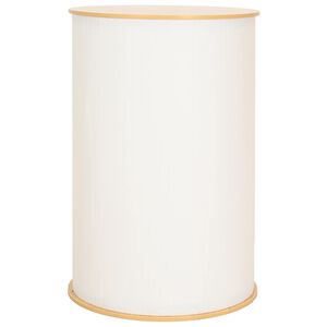 vidaXL Balc&atilde;o de exposi&ccedil;&atilde;o Marrom Claro e Branco &Oslash; 60 x 93 cm