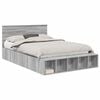 vidaXL Estrutura da Cama com prateleira Cinza Sonoma 150 x 200 cm