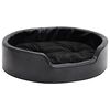 vidaXL Ninho para c&atilde;es 69x59x19 cm pel&uacute;cia/couro artificial preto