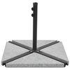 vidaXL Base em granito para guarda-sol 15 kg triangular cinzento