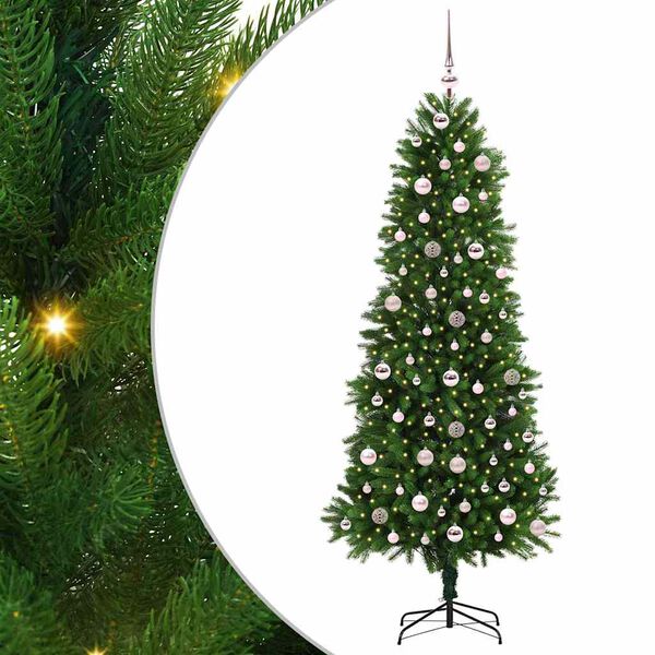 vidaXL &Aacute;rvore de Natal com 300 LEDs com suporte Verde 240 cm PE