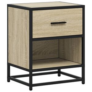 vidaXL Mesa de cabeceira 40x31x50 cm deriv. madeira carvalho sonoma