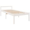 vidaXL Cama de solteiro pequena p/ idosos 75x190cm pinho maci&ccedil;o branco