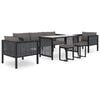 vidaXL 8 pcs conjunto lounge de jardim c/ almofad&otilde;es vime PE antracite