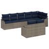 vidaXL Conjunto de Sof&aacute; de Jardim 8 unid. Cinzeto vime PE