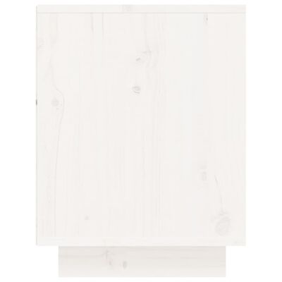 vidaXL Sapateira 60x34x45 cm madeira de pinho maciça branco