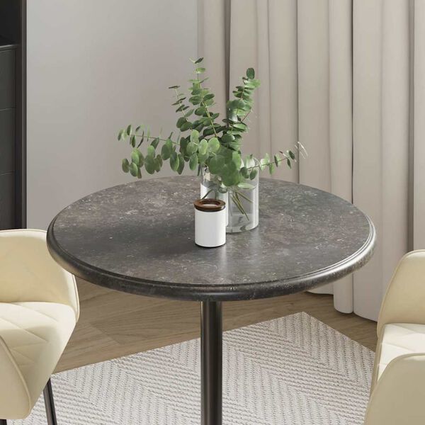 vidaXL Tampo de mesa &Oslash;60x2,5 cm m&aacute;rmore preto