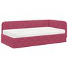 vidaXL Estrutura de Cama de Canto Vinho Vermelho 90 x 190 cm Veludo