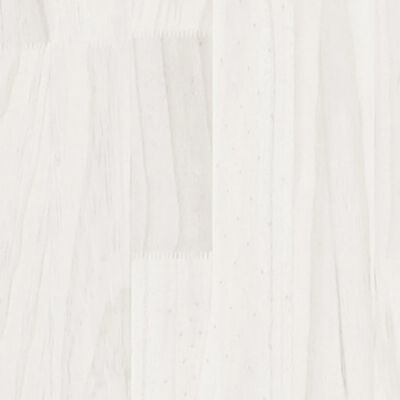 vidaXL Vaso de jardim 200x50x50 cm madeira de pinho maciça branco