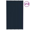 vidaXL Painel de telhado 12 pcs Antracite 80 x 45 cm A&ccedil;o galvanizado