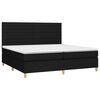 vidaXL Cama box spring c/ colch&atilde;o e LED 200x200 cm tecido preto