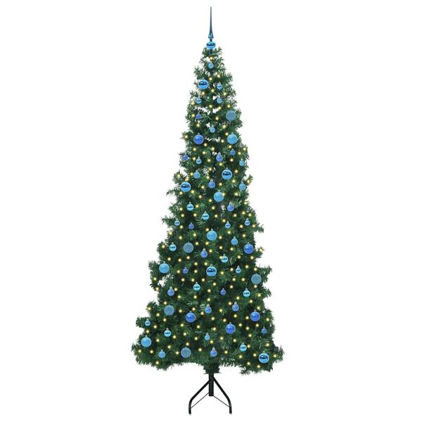 vidaXL &Aacute;rvore de Natal artificial de canto Verde 240 cm PVC e Metal