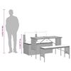 vidaXL 3 pcs conjunto de jantar p/ jardim com almofad&otilde;es vime PE bege