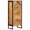 vidaXL Arm&aacute;rio de casa de banho 40x30x100 cm ac&aacute;cia maci&ccedil;a e ferro