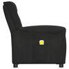 vidaXL Poltrona elevat&oacute;ria de massagens tecido de microfibra preto