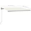vidaXL Toldo retr&aacute;til manual independente 400x300 cm cor creme