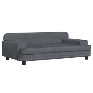 vidaXL Sof&aacute; infantil 90x53x30 cm veludo cinzento-escuro