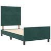 vidaXL Cama Box com cabeceira Verde Escuro 100 x 200 cm Veludo