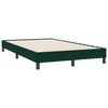vidaXL Cama com molas/colch&atilde;o 120x220 cm veludo verde-escuro
