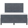 vidaXL Cama Box com colch&atilde;o Cinza Escuro 140 x 190 cm tecido