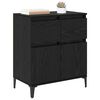 vidaXL Buffet com gaveta Carvalho Preto 60 x 35 x 70 cm
