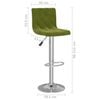 vidaXL Bancos de bar 2 pcs veludo verde-claro